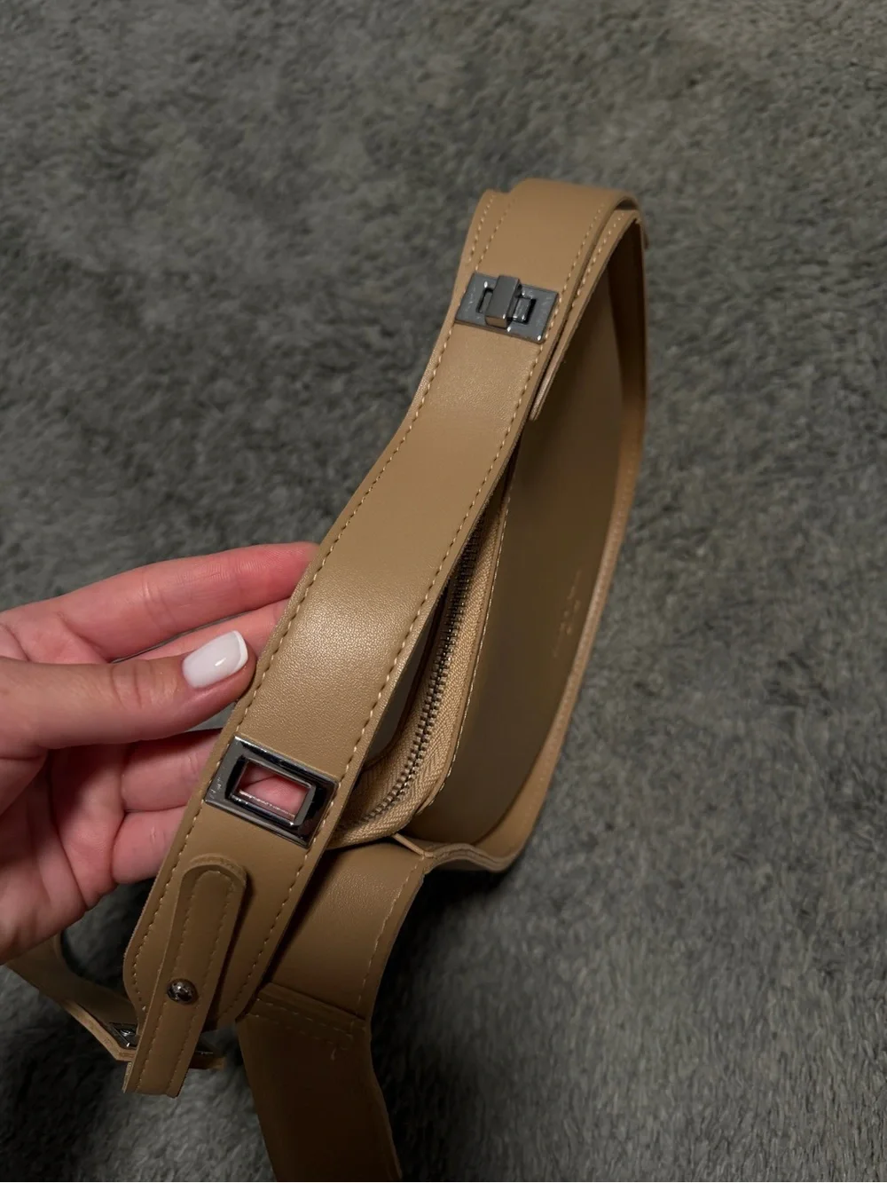 Tan Crossbody Saddle Bag